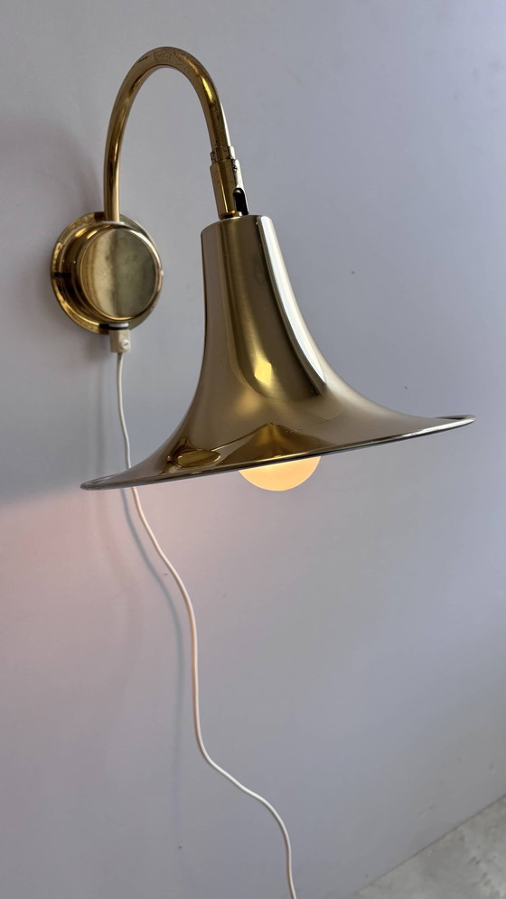 Image 1 of Vintage Wandlamp Messing Börje Claes