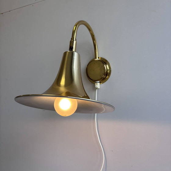 Image 1 of Vintage Wandlamp Messing Börje Claes