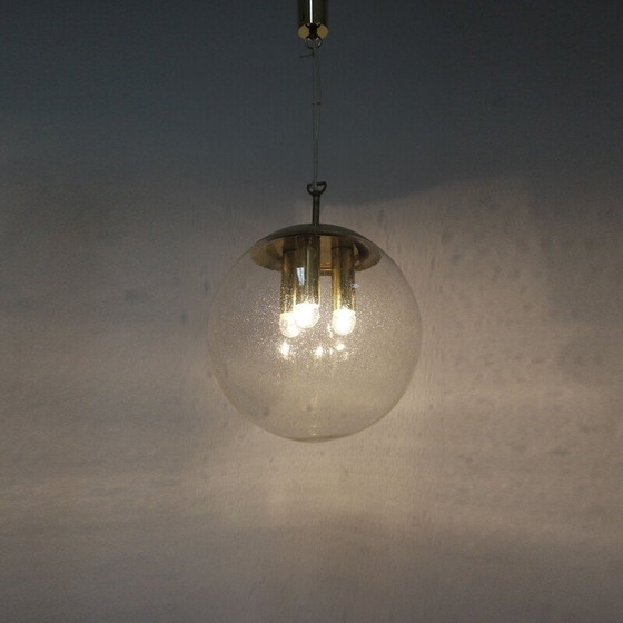 Image 1 of Vintage glazen hanglamp, 1950