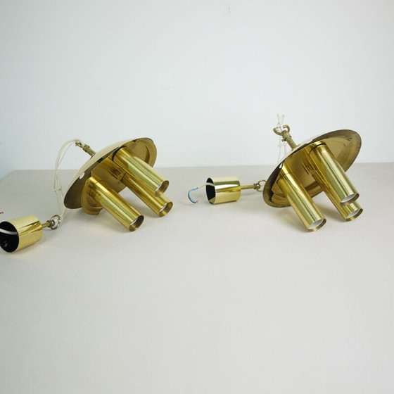 Image 1 of Vintage glazen hanglamp, 1950