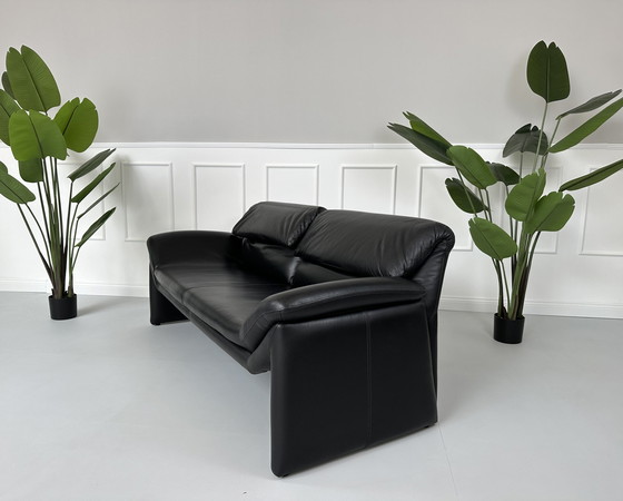 Image 1 of De Sede Designer Merk Sofa Leder Desede Zwart Zwitserland