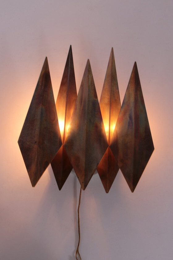 Image 1 of Deense koperen wandlamp van Svend Aage Holm Sorensen 1960