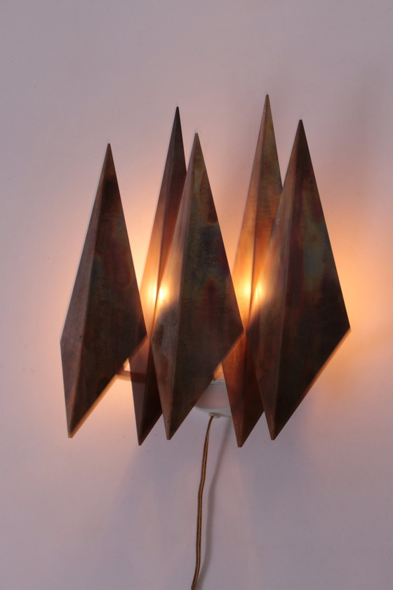 Image 1 of Deense koperen wandlamp van Svend Aage Holm Sorensen 1960