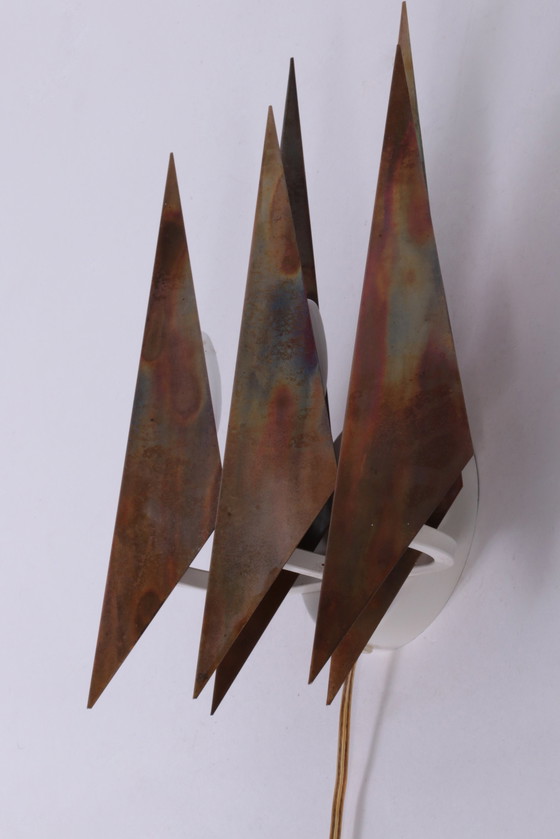 Image 1 of Deense koperen wandlamp van Svend Aage Holm Sorensen 1960