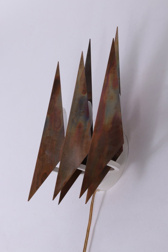 Image 1 of Deense koperen wandlamp van Svend Aage Holm Sorensen 1960