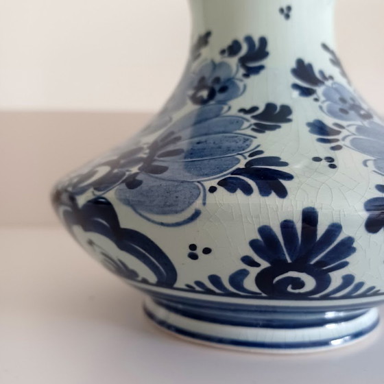 Image 1 of Handgeschilderd Delfts Blauw Keramiek Vaasje