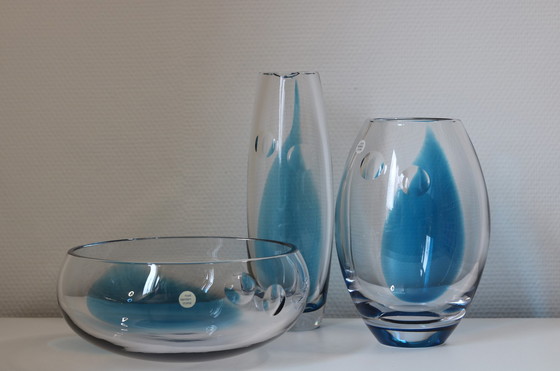 Image 1 of Royal Leerdam Glas trio Essilor van Siem van der Marel