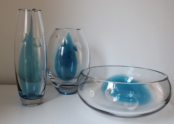 Image 1 of Royal Leerdam Glas trio Essilor van Siem van der Marel