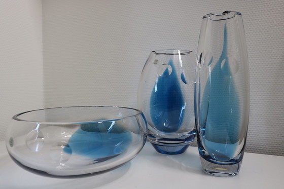 Image 1 of Royal Leerdam Glas trio Essilor van Siem van der Marel