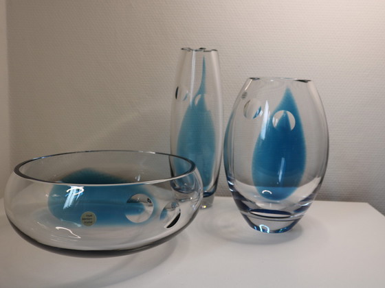 Image 1 of Royal Leerdam Glas trio Essilor van Siem van der Marel