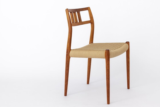 Image 1 of Set 8 + 1 Niels Moller stoelen, model 79, jaren 1960, Deens, Teakhout