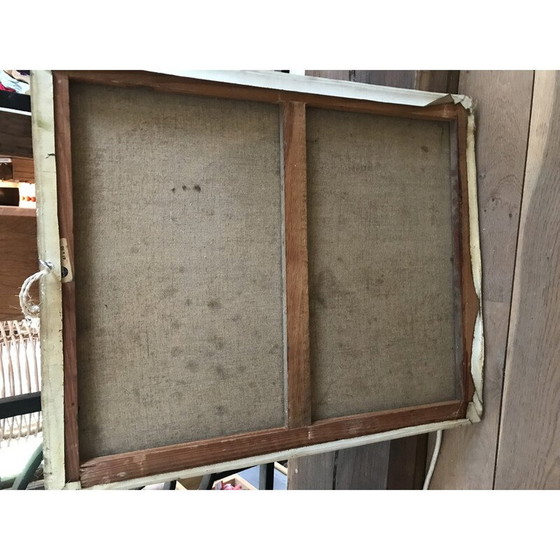 Image 1 of Vintage olieverf op canvas Boeket bloemen