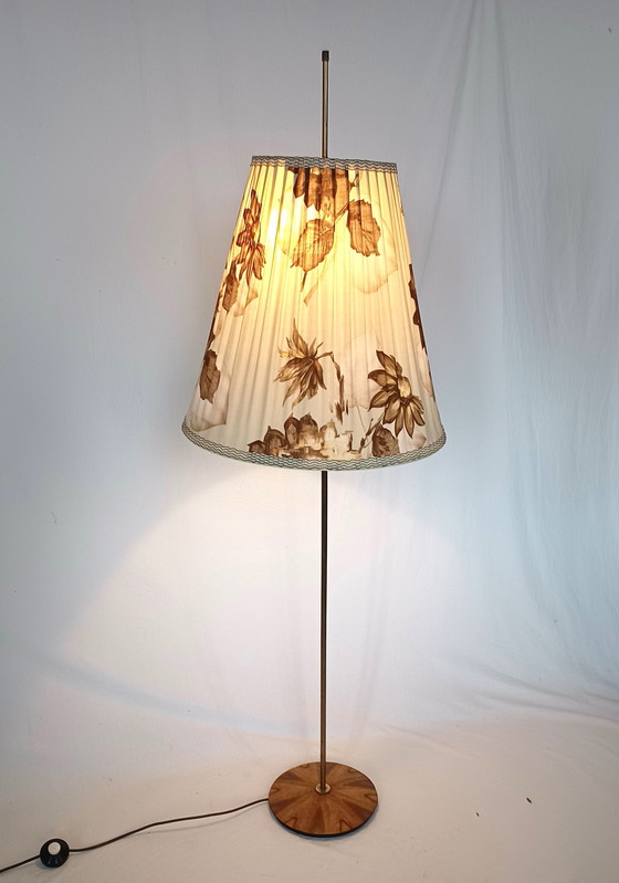 Image 1 of Temde Vloerlamp zestiger jaren met bloemenscherm 