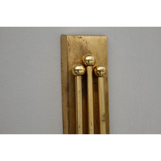 Image 1 of Art Deco vintage messing wandlamp, jaren 1940