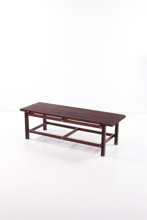 Image 1 of Ico & Luisa Parisi Vintage Houten Bankje, Italiaans Design 1960