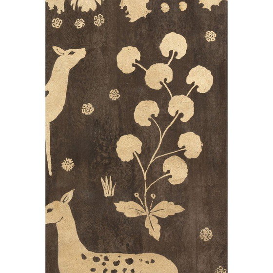 Image 1 of Vintage beschilderd linnen doek, Frankrijk