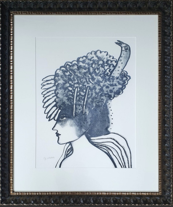 Image 1 of Corneille - Blauwe dame litho