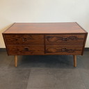 Vintage Palissander TV-meubel/laag dressoirtje