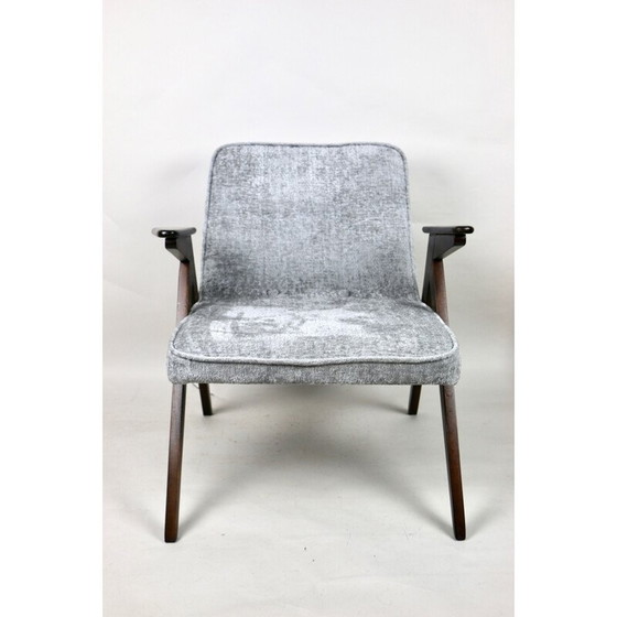 Image 1 of Vintage grijs zilveren Bunny fauteuil van Józef Chierowski, 1970