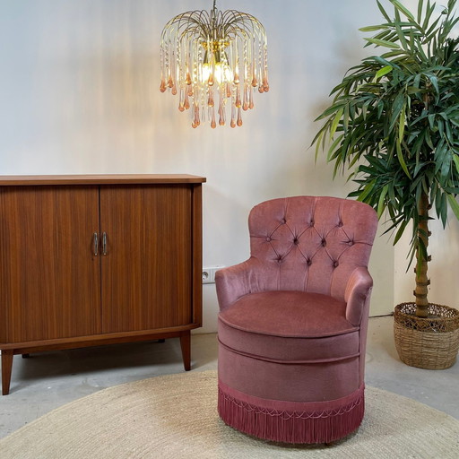 Boudoir Cocktailfauteuil In Oudroze Velvet