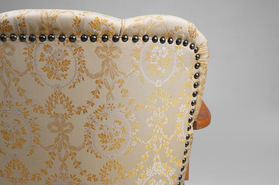 Image 1 of Art Deco fauteuil in beukenhout, Frankrijk, 1940S