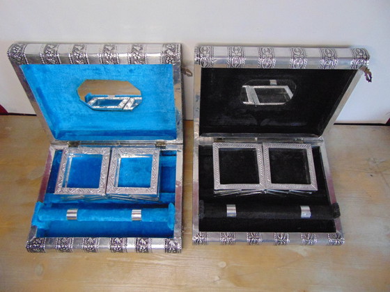 Image 1 of Blauw En Zwart  Juwelenkistjes   Herkomst  India 