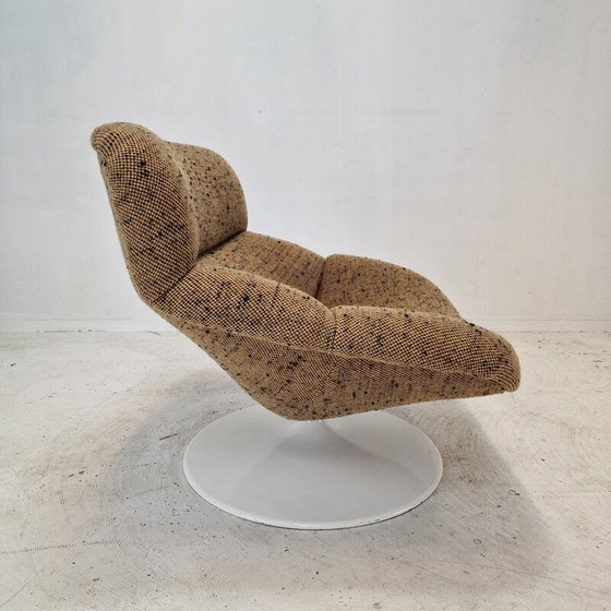 Image 1 of Vintage model F518 fauteuil in hout en metaal van Geoffrey Harcourt voor Artifort, 1970