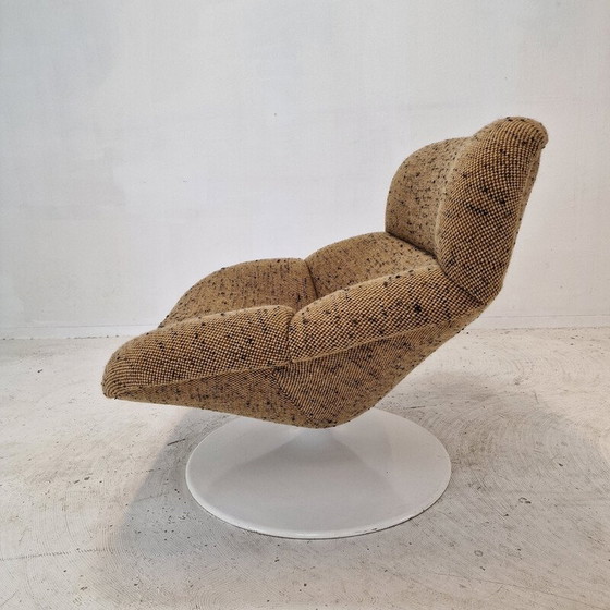 Image 1 of Vintage model F518 fauteuil in hout en metaal van Geoffrey Harcourt voor Artifort, 1970