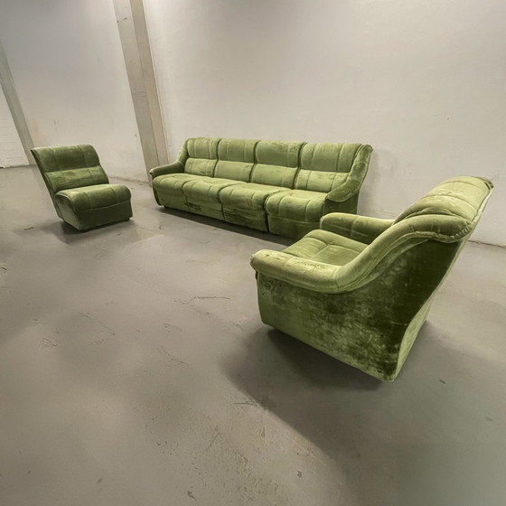 Image 1 of Modulaire Vintage Zitgroep Uit De Jaren '70 (Bank + Clubfauteuil)