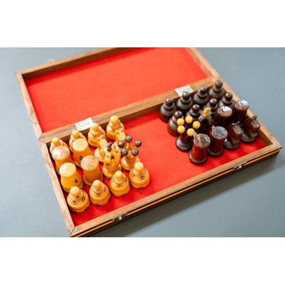 Image 1 of Vintage houten schaakbord, Italië 1960