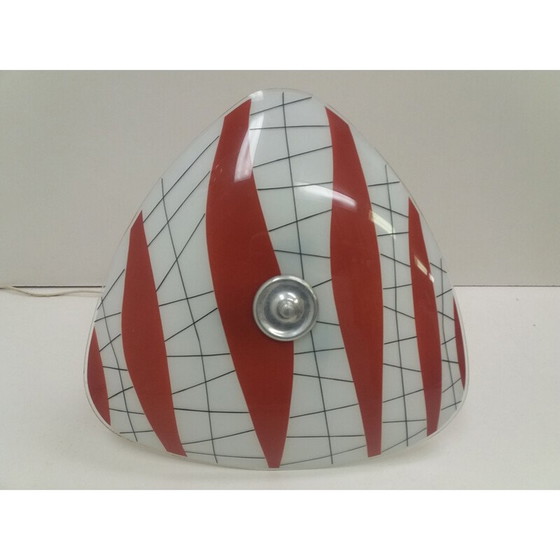 Image 1 of Vintage glazen en metalen hanglamp van Napako, Tsjecho-Slowakije 1960