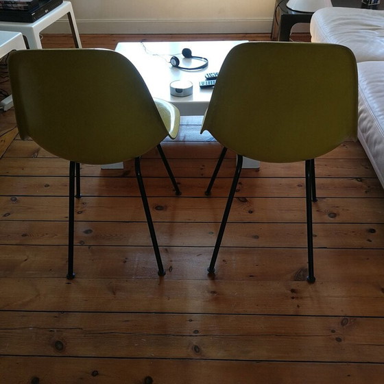 Image 1 of Set van 4 vintage Dsx stoelen van glasvezel van Herman Miller