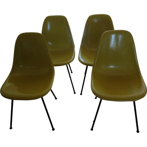 Image 1 of Set van 4 vintage Dsx stoelen van glasvezel van Herman Miller