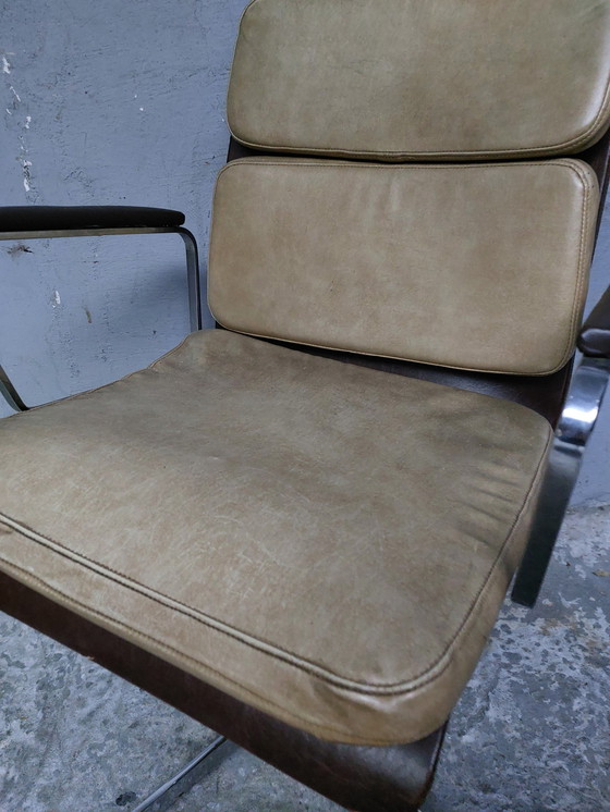 Image 1 of Mid Century Leren Fauteuil