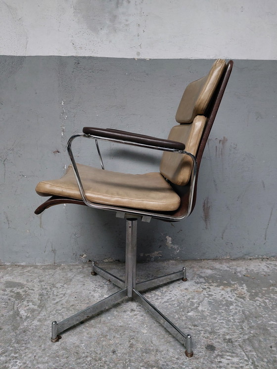 Image 1 of Mid Century Leren Fauteuil