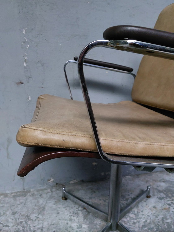 Image 1 of Mid Century Leren Fauteuil