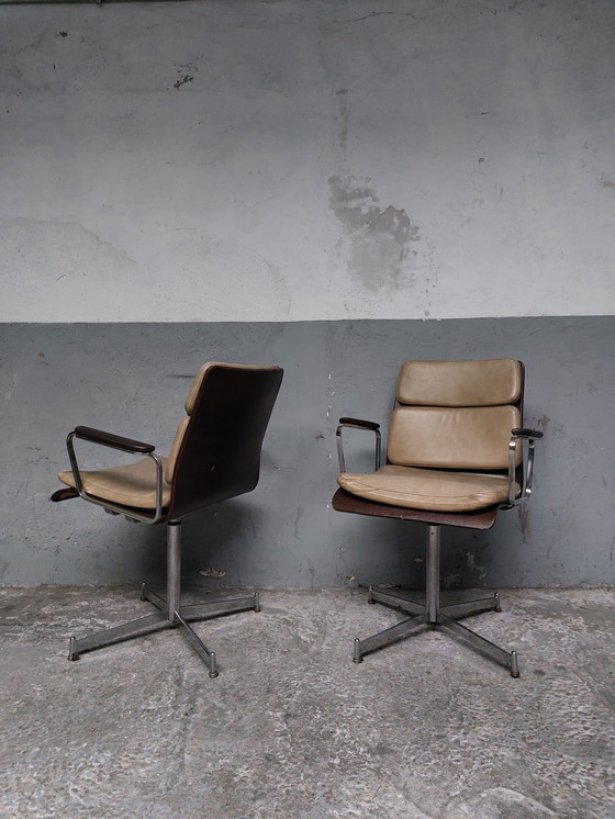 Image 1 of Mid Century Leren Fauteuil