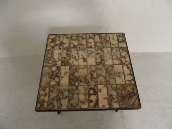 Image 1 of Vintage Bijzet Tafel Met Tegels 1960'S