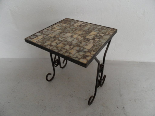 Vintage Bijzet Tafel Met Tegels 1960'S