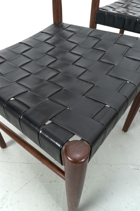 Image 1 of 4x vintage houten stoelen