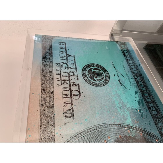 Image 1 of Vintage schilderij "Billion Dollar Bill" door MAXIMILIAN WIEDEMANN, 2015