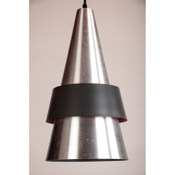 Image 1 of Vintage Zénith hanglamp in aluminium en metaal van Jo Hammerborg voor Fog en Mørup, Denemarken 1960