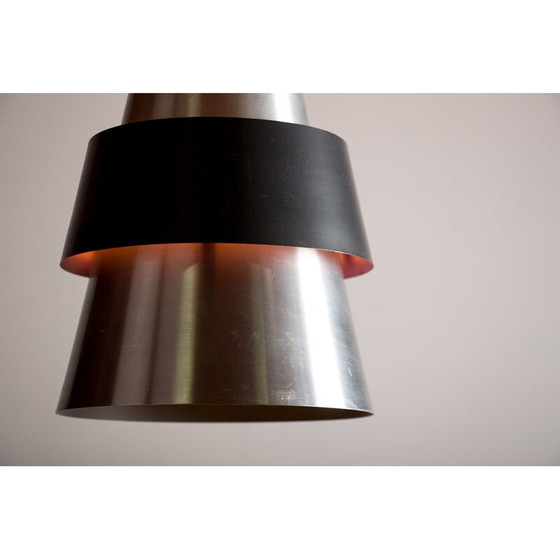 Image 1 of Vintage Zénith hanglamp in aluminium en metaal van Jo Hammerborg voor Fog en Mørup, Denemarken 1960