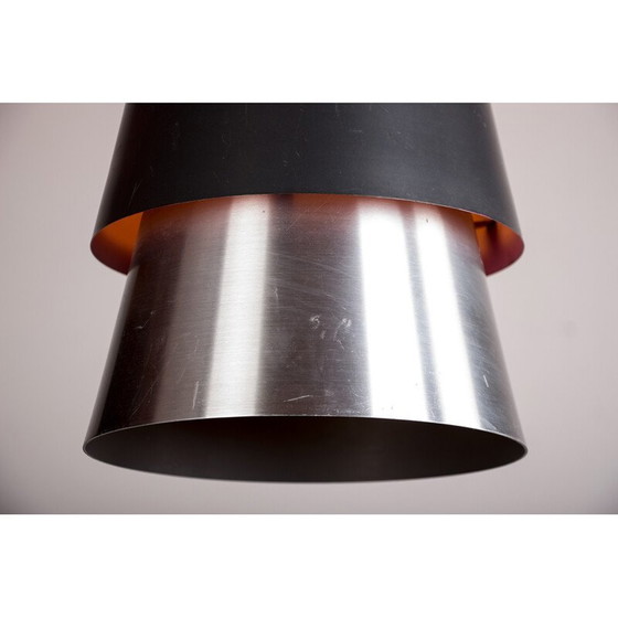 Image 1 of Vintage Zénith hanglamp in aluminium en metaal van Jo Hammerborg voor Fog en Mørup, Denemarken 1960