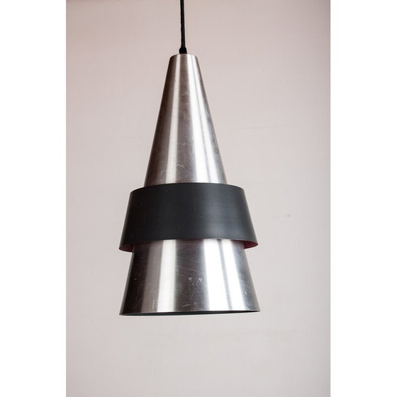 Image 1 of Vintage Zénith hanglamp in aluminium en metaal van Jo Hammerborg voor Fog en Mørup, Denemarken 1960