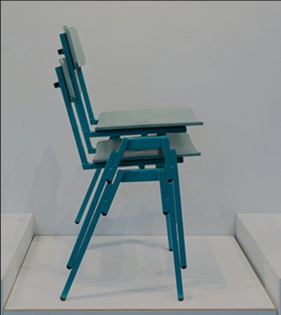 Image 1 of 4X Lensvelt - Mitw Wooden Chair “Piet Hein Eek”