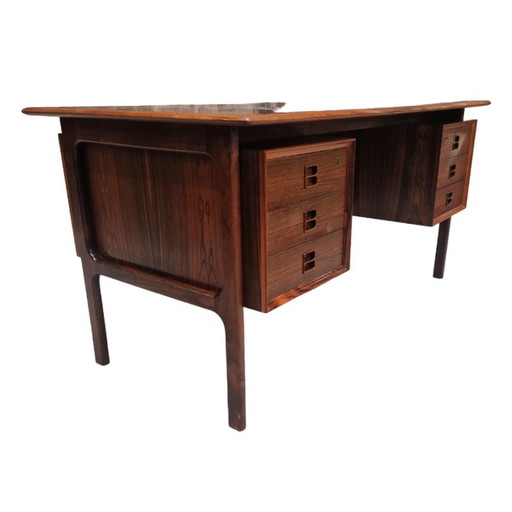 Scandinavisch vintage bureau in Rio palissander van Erik Brouer, 1960