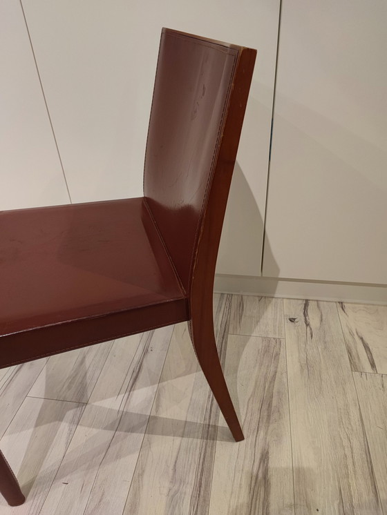 Image 1 of 2x Design Italia Corum Leren Stoelen