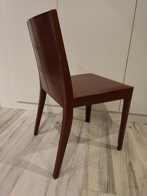 Image 1 of 2x Design Italia Corum Leren Stoelen