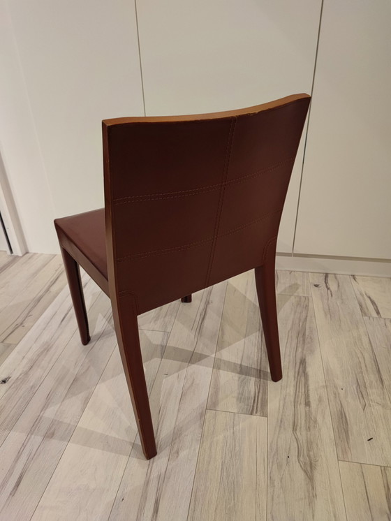 Image 1 of 2x Design Italia Corum Leren Stoelen